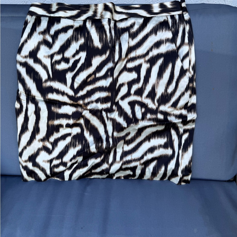 Ann Taylor Black and White Mini Pencil Skirt